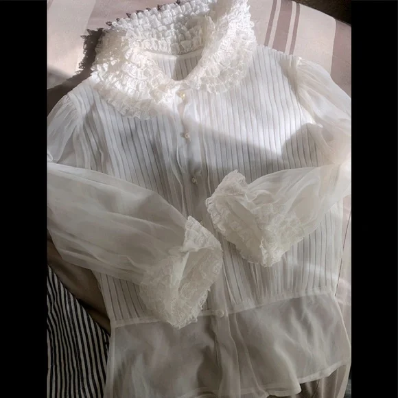 Sheer Ruffled Top - Picture 4 of 4